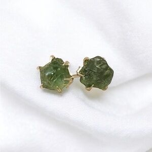 Green Apatite Sterling Silver Earrings 925